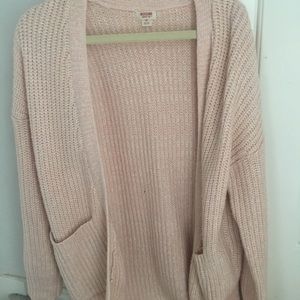 Blush Pink Knit Cardigan